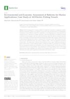 Environmental and Economic Assessment of Batteries for Marine Applications: Case Study of All-Electric Fishing Vessels