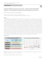 Economic efficiency of resource recovery-analysis of time-dependent changes on sustainability perception of waste management scenarios