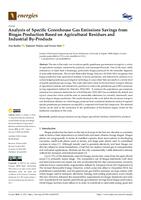 Analysis of Specific Greenhouse Gas Emissions Savings from Biogas Production Based on Agricultural Residues and Industrial By-Products