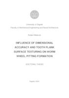 Influence of dimensional accuracy and tooth flank surface texturing on worm wheel pitting formation