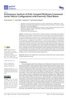 Performance Analysis of Fully Actuated Multirotor Unmanned Aerial Vehicle Configurations with Passively Tilted Rotors