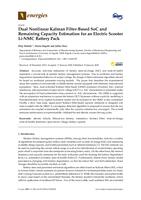 Dual Nonlinear Kalman Filter-Based SoC and Remaining Capacity Estimation for an Electric Scooter Li-NMC Battery Pack