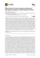 Optimization of Control Variables and Design of Management Strategy for Hybrid Hydraulic Vehicle