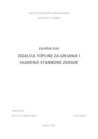 Dizalica topline za grijanje i hlađenje stambene zgrade