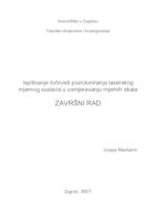 Ispitivanje točnosti pozicioniranja laserskog mjernog sustava u usmjeravanju mjernih skala