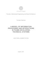 A model of information processing and interactions in teams developing technical systems