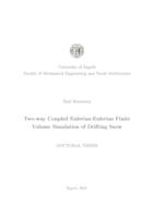 Two-way coupled Eulerian-Eulerian finite volume simulation of drifting snow
