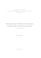 Boundary layer method for unsteady aerodynamic loads determination
