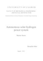 Autonomous solar-hydrogen power system