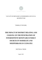 The impact of district heating and cooling on the penetration of intermittent renewable energy sources in moderate and Mediterranean climates