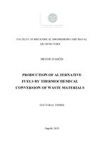 Production of alternative fuels by thermochemical conversion of waste materials