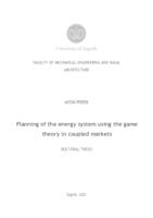 Planning of the energy system using the game theory in coupled markets
