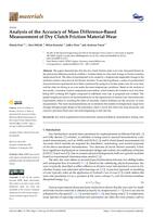 prikaz prve stranice dokumenta Analysis of the Accuracy of Mass Difference-Based Measurement of Dry Clutch Friction Material Wear