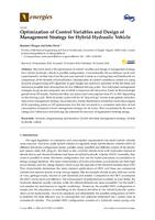 prikaz prve stranice dokumenta Optimization of Control Variables and Design of Management Strategy for Hybrid Hydraulic Vehicle