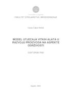 prikaz prve stranice dokumenta Model utjecaja vitkih alata u razvoju proizvoda na aspekte održivosti