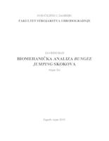 prikaz prve stranice dokumenta Biomehanička analiza Bungee jumping skokova