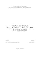 prikaz prve stranice dokumenta Uloga i gibanje dislokacija u plastičnoj deformaciji