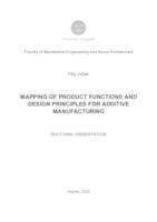 prikaz prve stranice dokumenta Mapping of product functions and design principles for additive manufacturing